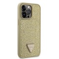 Guess “Rhinestones Triangle Metal Logo Collection” Θήκη για iPhone 14 Pro Max Χρυσό